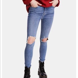 Free People High Rise Busted Skinny Jean